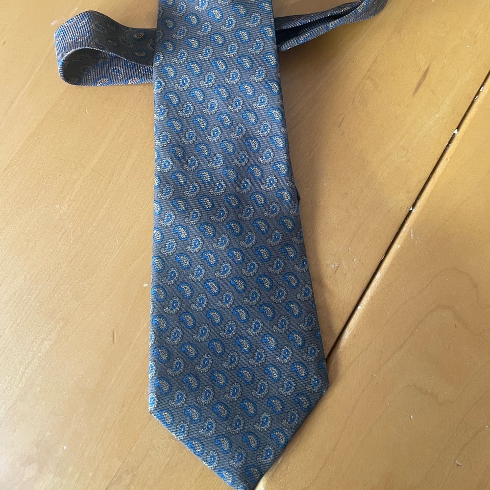 Vintage Burberry’s Burberry neckwear neck tie brown paisley print men’s